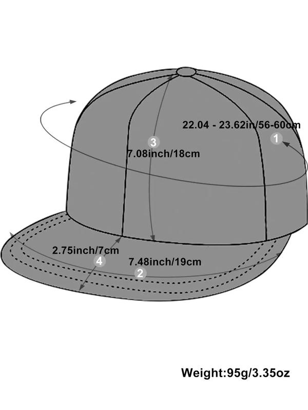 Letter Embroidered Baseball Cap, Casual Street Style Snapback Hat for Men & Women, Fashion Clothes Accessories for Daily Wear 1