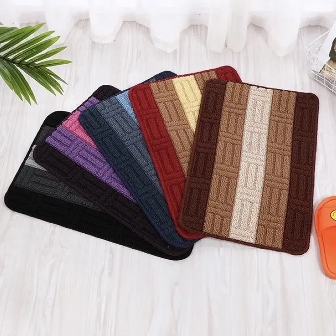 ￼Thảm Lau Chân Kẻ Sọc Chống Thấm Chống Trượt 60x40cm