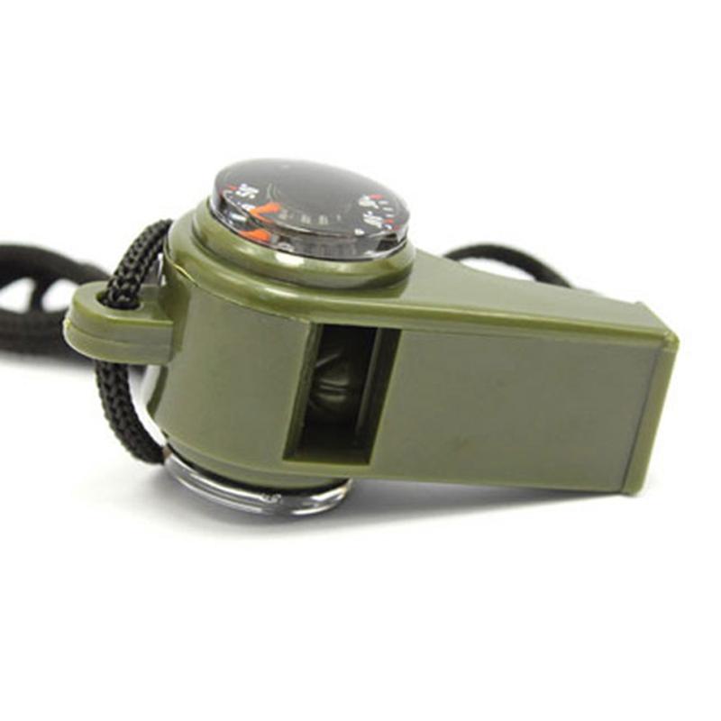 3 In 1 Multi-function Hiking Survival Emergency Whistle Compass Thermometer 4