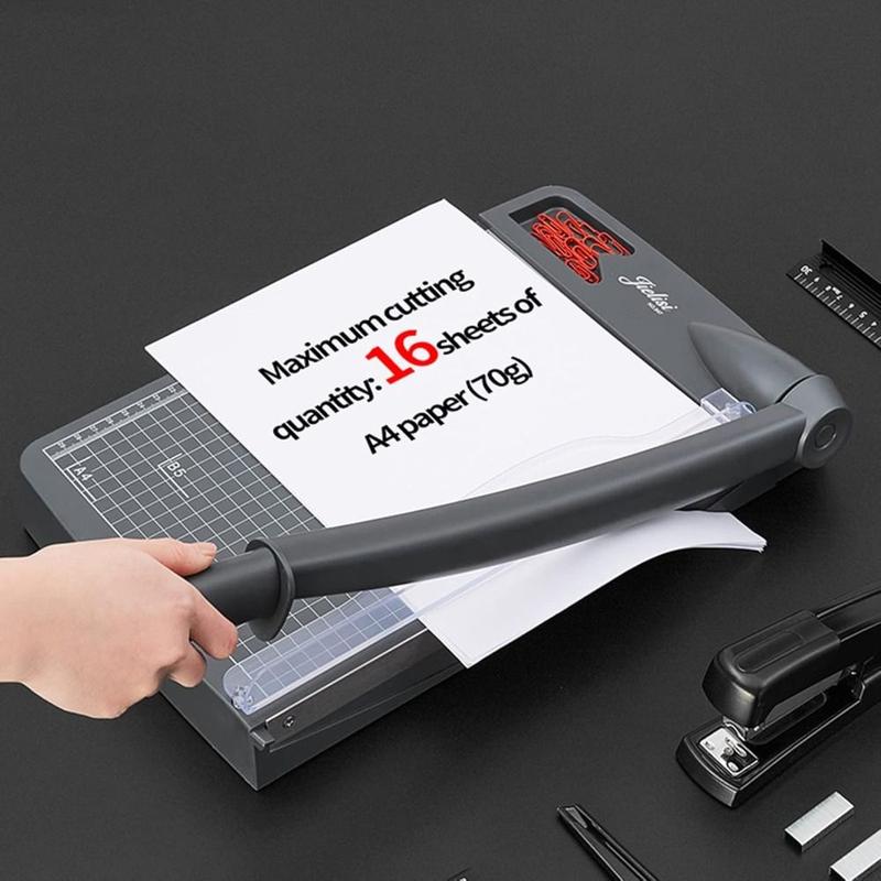 Shizhi Office Mới Máy tính để bàn có chiều dài giấy mini Xám đậm Cao cấp chém Cân chính xác Với đầu cắt an toàn giấy A4 Đối với thẻ PS giấy thủ công