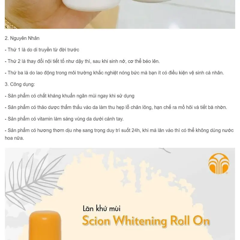 Lăn khử mùi Scion Nuskin 75ml dứt điểm hôi nách hiệu quả mẫu mới - HASOCHI 6