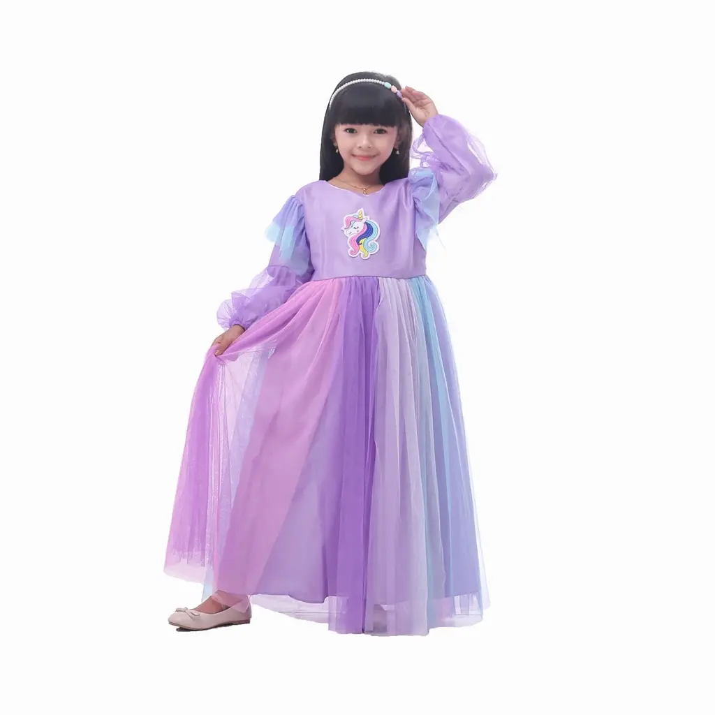 Ramadhan Sale Baju pesta anak unicorn/dress muslim unicorn/dress unicorn anak/dress litlle poni