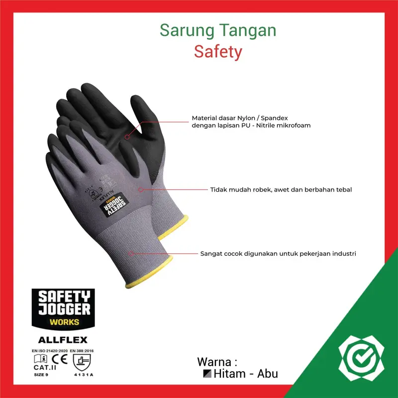 Sarung Tangan Safety Jogger Allflex Nitrile 2