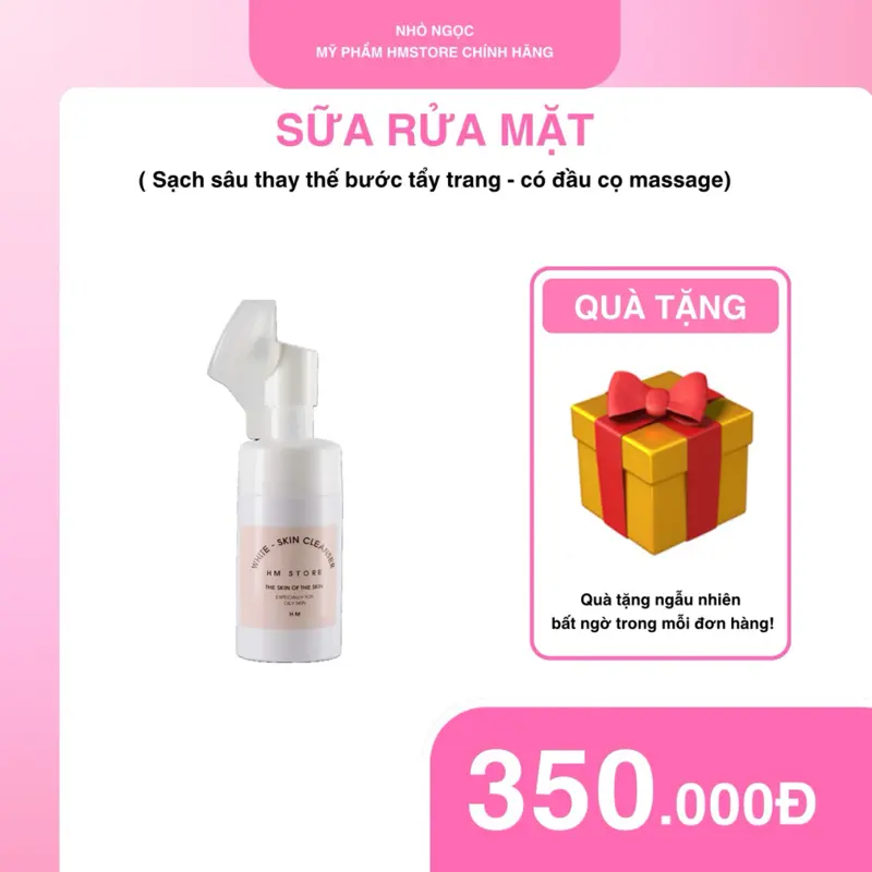 Sữa Rửa Mặt Tẩy Trang HM STORE (làm sạch da, hỗ trợ kiểm soát dầu nhờn, cải thiện mụn cám mụn đầu đen) 0