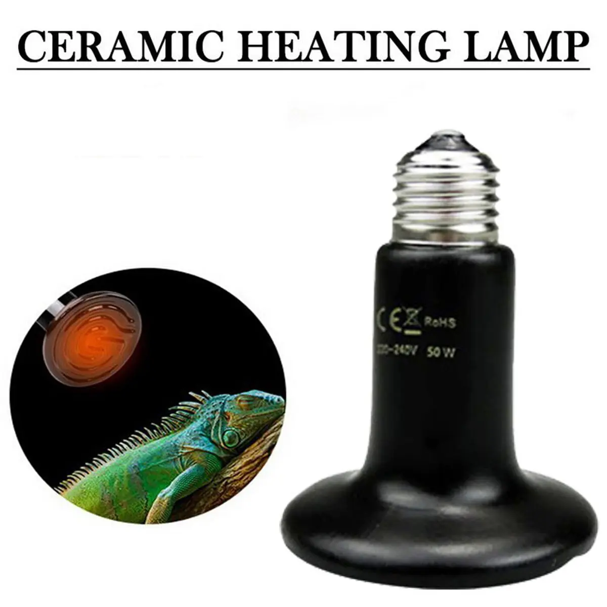 Pet Heating Light Bulb Infrared Black Ceramic Emitter Heat Lamp Bulb For Reptile Animals Heater Brooder ceramic heater