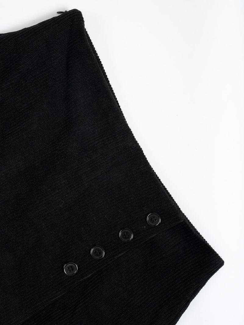 Product Introduction of Women's Plain Button Pantskirt, Casual Short Pantskirt for Daily Wear, Ladies Bottoms for All Seasons 6