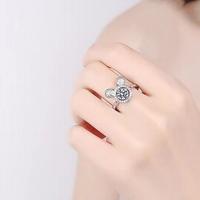 Gambar Diamcity 1 Karat S925 Cincin Wanita Perak Ring Mickey Lucu - Emas putih (1 karat), Dapat disesuaikan dari Diamcity Official Store Kab. Gresik 2 Tokopedia