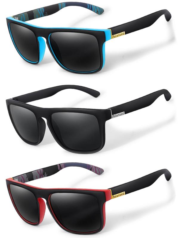 Unisex Simple Style Polarized Sunglasses for Summer, Trendy Casual Square Frame Sunglasses for Women & Men for Everyday Use, Fashion Style Travel Accessories for Outdoor Activities Travel Accessories, Women's Sunglasses 3