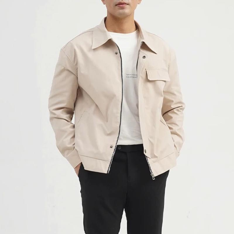 Áo Khoác Nam Thiết Kế Cổ Bẻ, Chất Kaki Mịn Nhập Khẩu, Form Rộng, Phong Cách Basic - TL05 Menswear Jacket