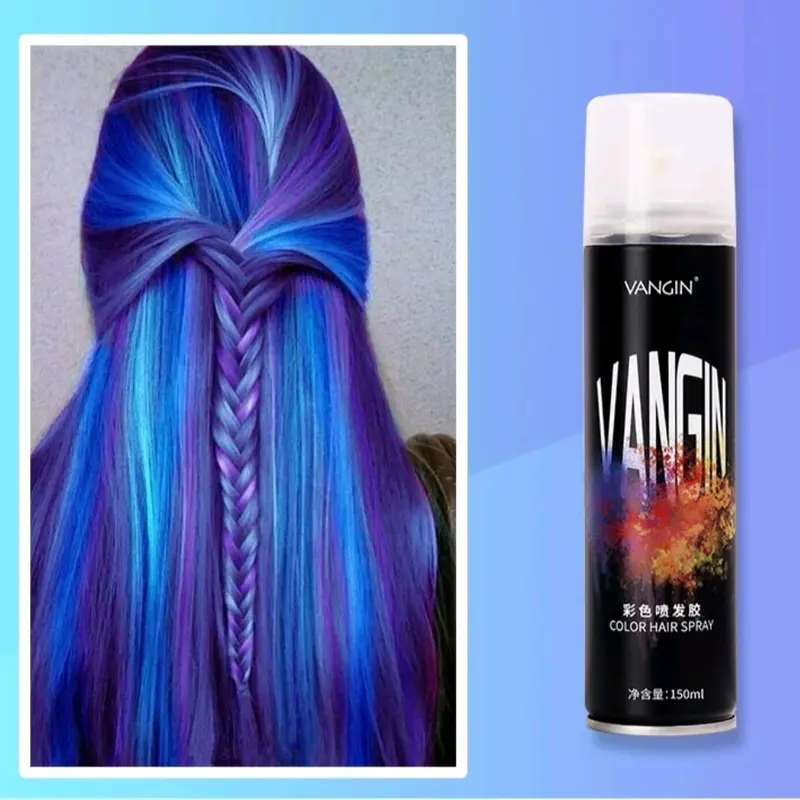 Vangin Colour Hair Spray Temporary Cat Rambut Semprot Sementara 150ml Pewarna 0