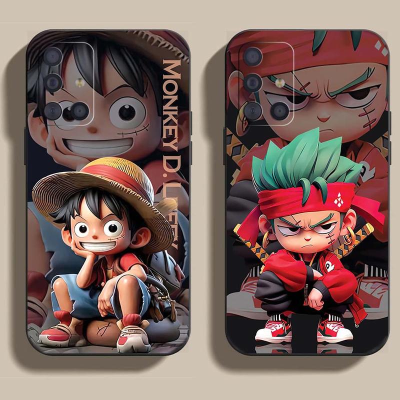 Ốp Lưng Dành Cho Samsung Galaxy A31, A51, A71, M51 cạnh viền vuông, có bảo vệ camera in hình ONE PIECE, GOKU