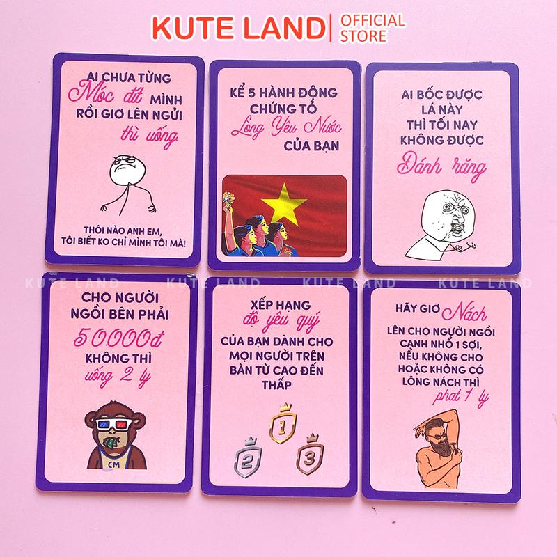 Bộ Bài Uống Đê Bản Mở Rộng Khắm Khú 20 Lá Drinking Game Dành Cho Nhóm Bạn, Cặp Đôi Trong Bữa Nhậu UDKKHU