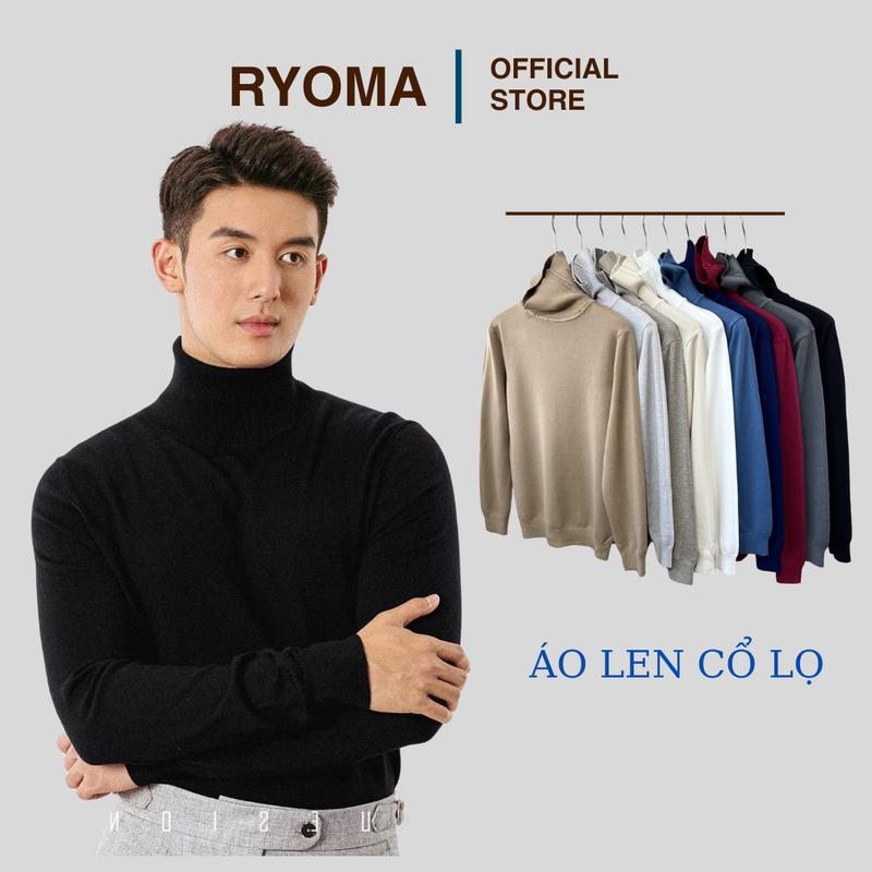 Áo Len Nam Nữ , Áo Len Nam Nữ Cổ Lọ RYOMA, chất len lông thỏ mềm mịn, co giãn, ấm áp NLH-02