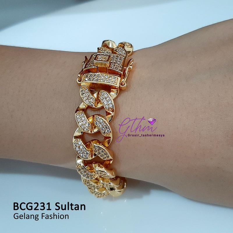 Gelang Tangan Wanita BCG231 Sultan Mewah Warna Gold Silver Model Tas Cocok Untuk Pesta Kondangan Bracelet Perhiasan 3