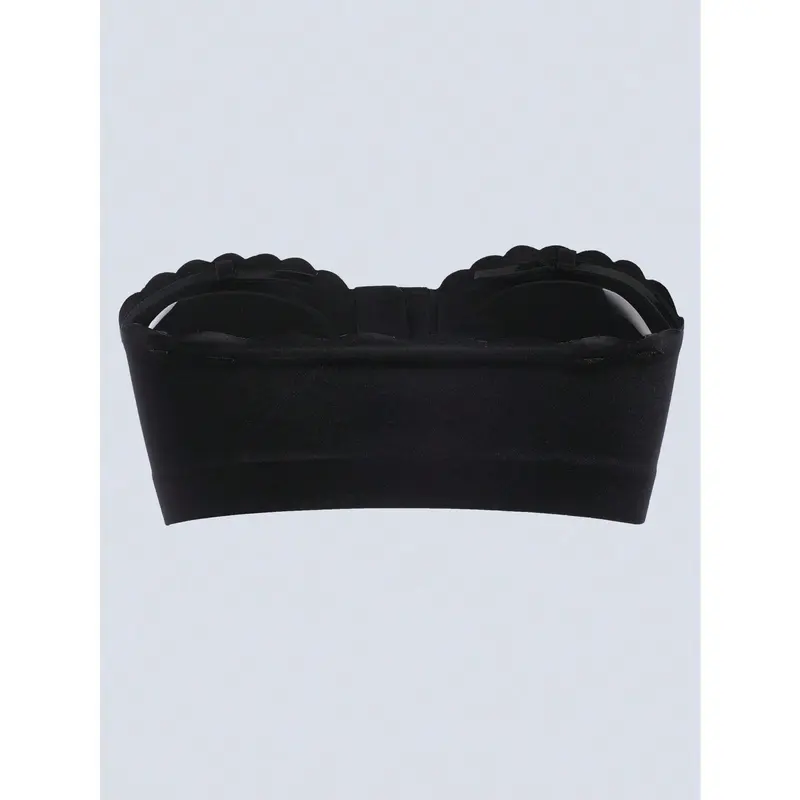 Women Front Closure Strapless Bra Push Up Wireless Sexy Tube Top Removable Padding Adjustable Bandeau Intimates Lingerie Basic Tube Bras Non Slip Silicone Soft Fabric Underwear Transparent Shoulder Straps Comfortable[S12] 7