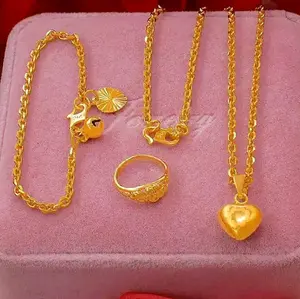 SET PERHIASAN NORI UKIR TITANIUM DEWASA 24K