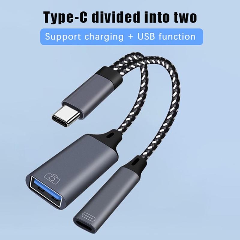 Product Introduction of Bộ Chuyển Đổi điện thoại Cáp USB C OTG, Bộ Chuyển Đổi loại C sang USB A 2 trong 1, có cổng sạc PD, Tương thích với điện thoại, máy tính xách tay và máy tính bảng 8
