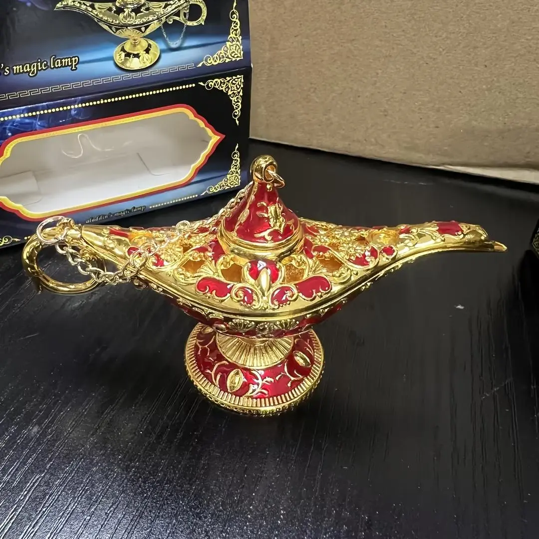 Vintage Aladdin's Lamp Design Ornament, 1 Count Metal Desktop Decoration, Home Decor for Living Room Bedroom, Room Decor, Home Decor