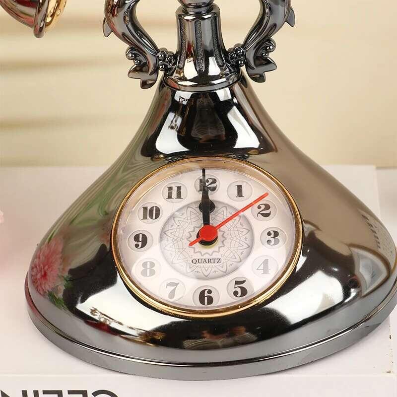 Product Introduction of Small Alarm Clock European Retro Pendulum Creative Timekeeper Desop Ornament For Home Room Bedside Decoration 18