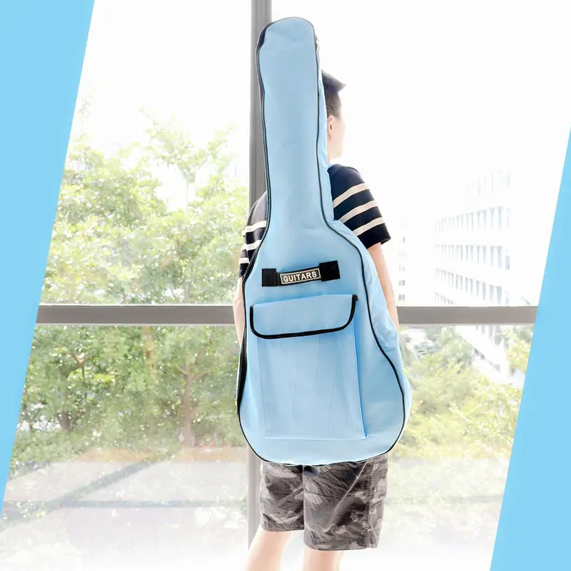 40/41 Inch Oxford Fabric Double Straps Padded Acoustic Guitar Gig Bag, 1 Piece Waterproof Soft Case, Instrument Bag & Case for Professional Performance 5