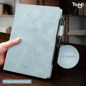 Toddi Buku Jurnal Hardcover Notebook Diary 80 GSM 360 Halaman Grid - CW-5025