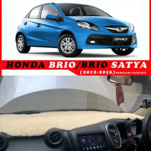 Cover Dashboard mobil Honda Brio Lama 2012 - 2015 bulu Rasfur