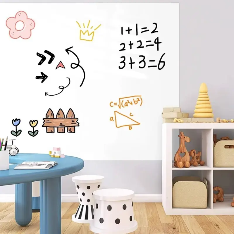 Bảng Trắng Dán Tường Từ Tính Không Dùng Keo, Bảng Viết Bút Lông 3