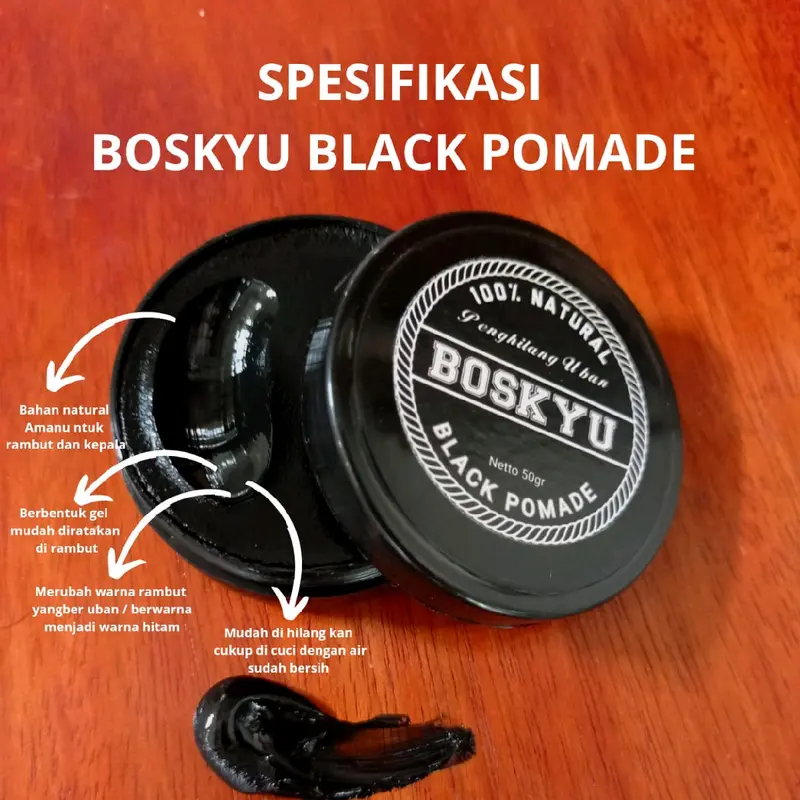 Black Pomade penghilang uban penyamar rambut berwarna 1