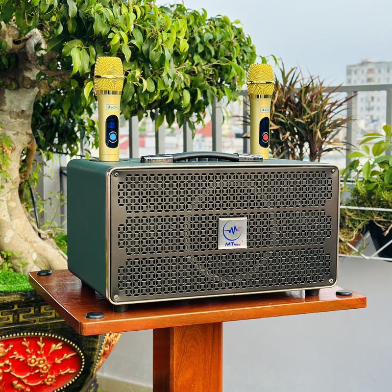 Loa Kéo Di Động AZ336 PLus Bass 16 Kèm 2 Micro Không Dây Kim Công Suất 200W Bass Chắc, Âm Thanh Mạnh Mẽ Cặp Micro Âm Thanh Hay