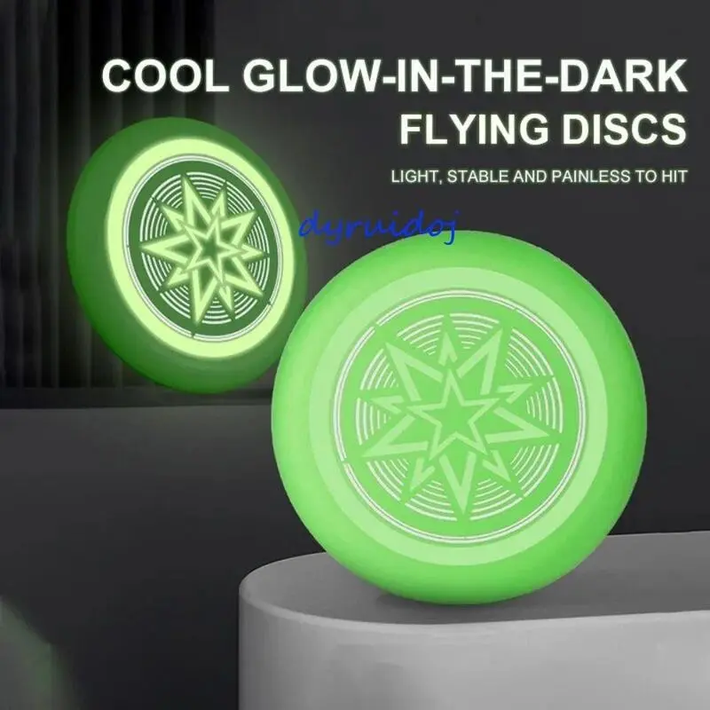 DYRUIDOJ Luminous Anti-skid Throwing Glowing Flying Disc, Parent-child Toy Whirg Leisure Entertainment Pet