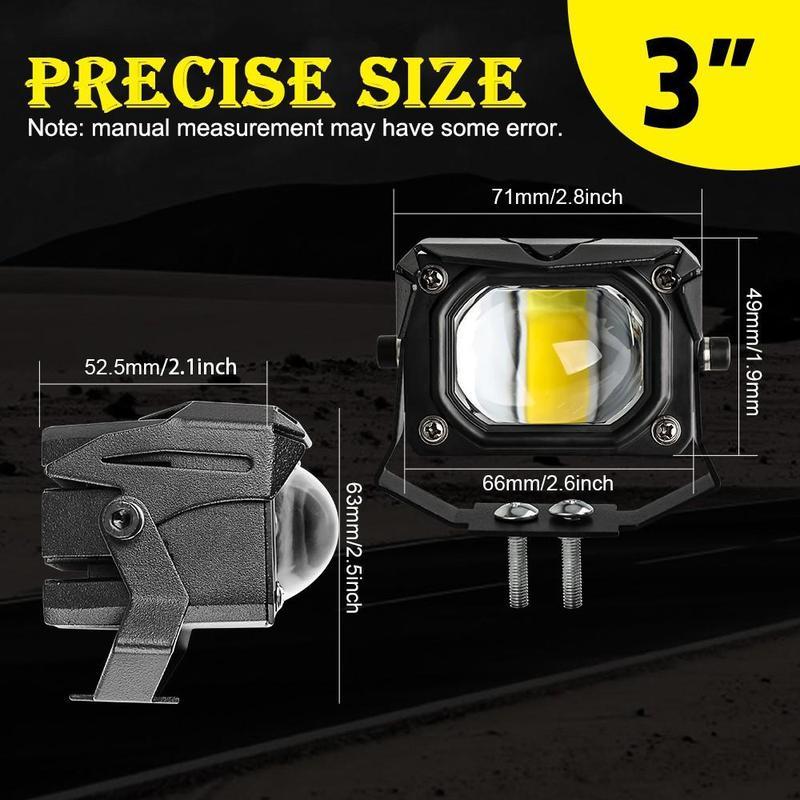 Product Introduction of Đèn sương mù LED 12D 3" 100W 6000K 3000K 12000LM chuyên dụng cho xe máy/xe địa hình/xe tải/ô tô 12V 24V Phụ Tùng 23