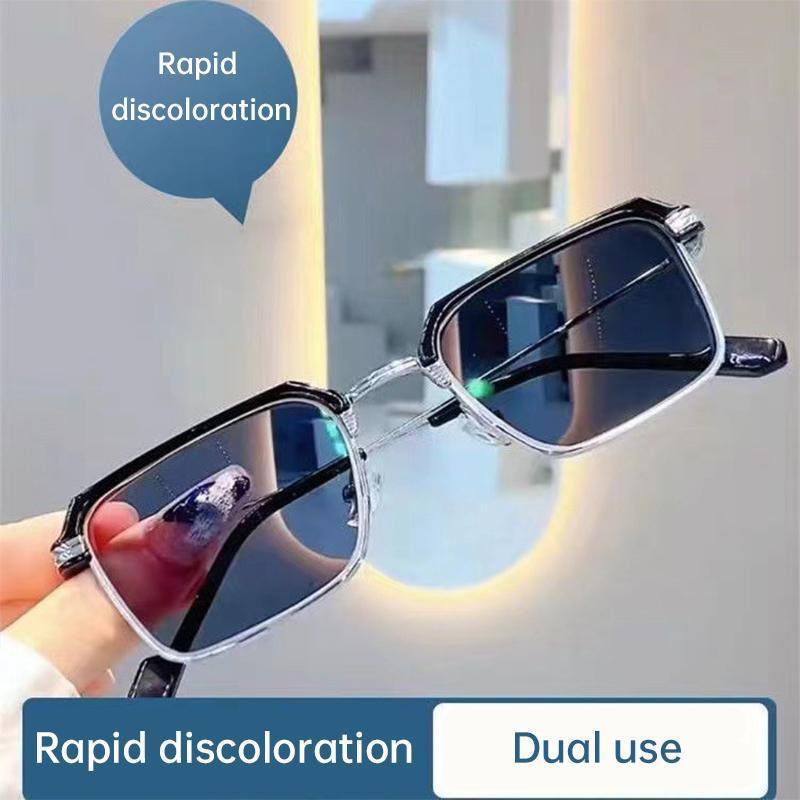 Kính SUNNYINS-Photochromic dành cho nam giới, kính cảm quang chốngxanh biển ánh sáng, kính kinh doanh, khung Retro, nửa khung, kính quang học thay đổi màu sắc Nữ 0