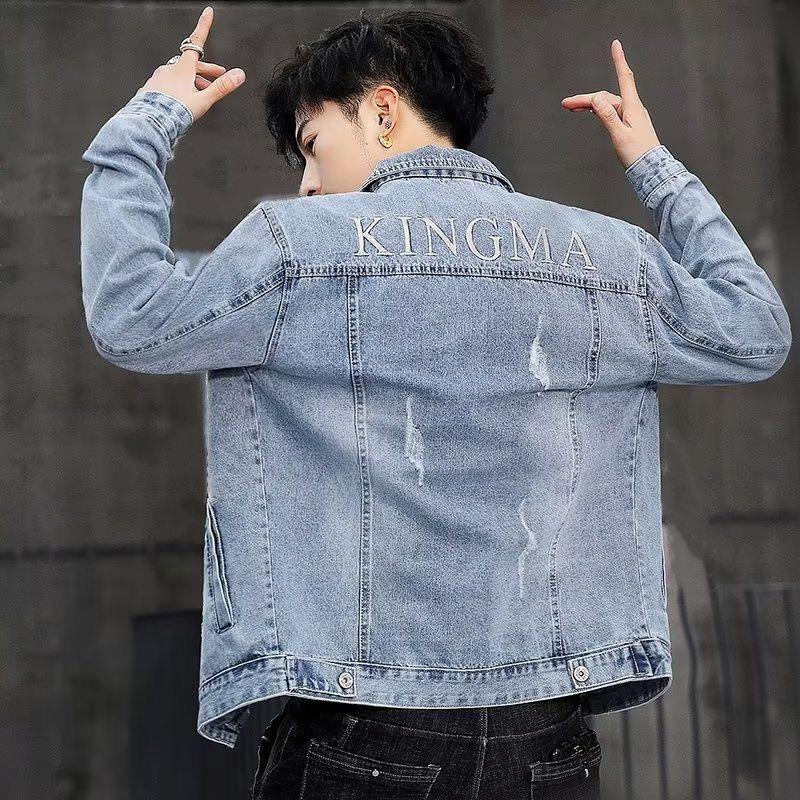 Men's Jacket Autumn New Korean Trendy workwear Top Trendy Brand Handsome Cowboy Jacket Men's Casual Jacket 8