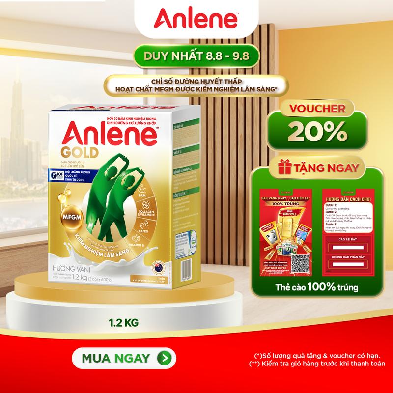 [LS] Hộp Sữa Giấy Anlene Gold 1.2KG Hương Vanilla