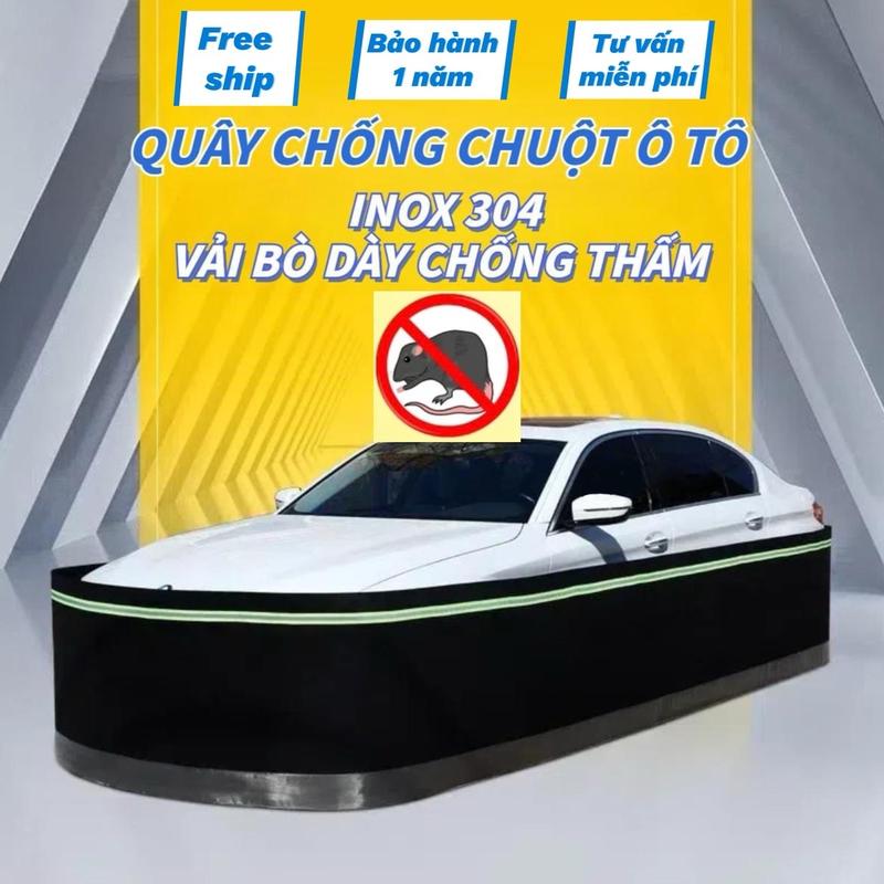 Quây chống chuột ô tô Loại 1 Lưới chống chuột ô tô Quây lưới chống chuột Chất liệu Polyester chống nắng chống nước chống trầy xướt xe dãi phản quang quanh xe chống va chạm ban đêm chân lưới inox 304 chống chuột cắn phá có gai chích ngăn chuột chui