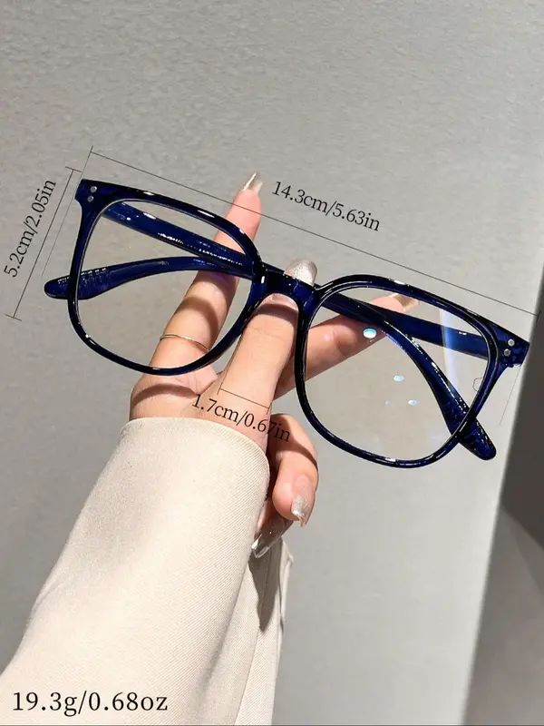 Simple Fashion Modern Anti-blue Light Eyeglasses for 2024 Summer Outfits, Thin Blue Light Glasses, Matching Lightweight Square Frame Thin Eyeglasses for Party for Women & Men for Clothing Decor, Gifts for Girlfriend, Mother's Day Gift 8