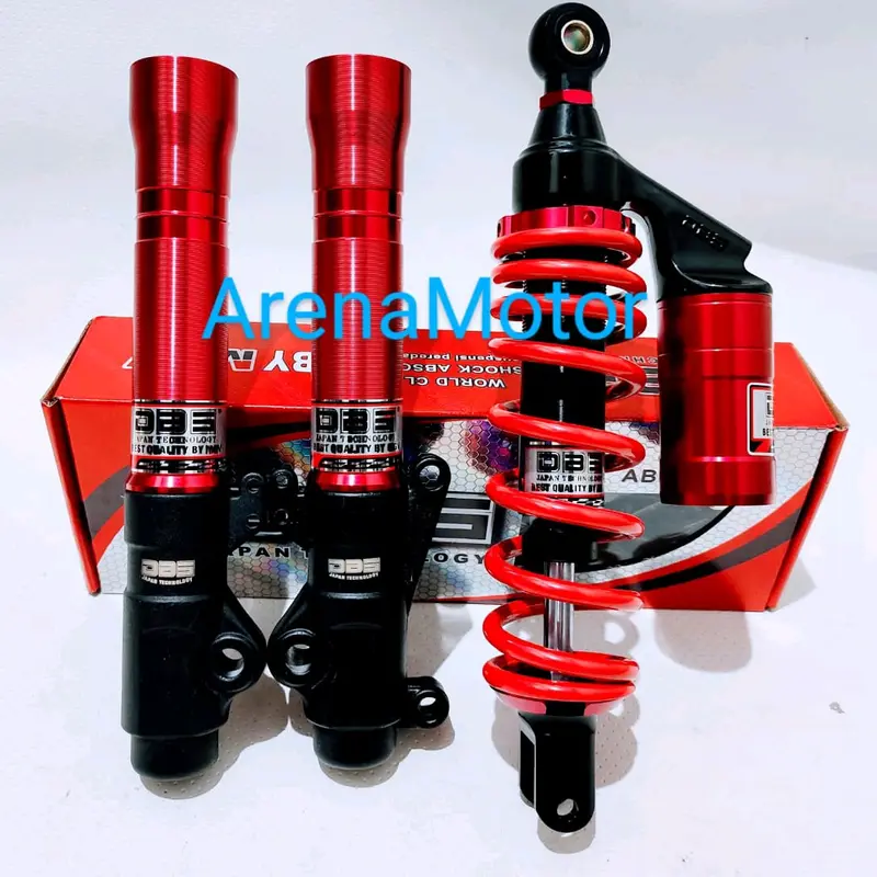 DBS Shock Belakang + Tabung Shock Depan ukuran 310mm 330mm bisa untuk motor beat, vario110, vario125, vario 150,scoopy, spacy, genio, Best Quality Original DBS MGV 1