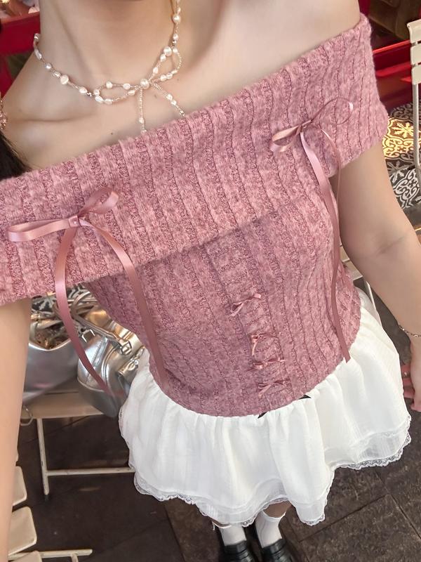 BERYL PHIÊN BẢN MÙA HÈ - Áo Trễ Vai Đính Nơ Beryl Phong Cách Coquette - Minipie