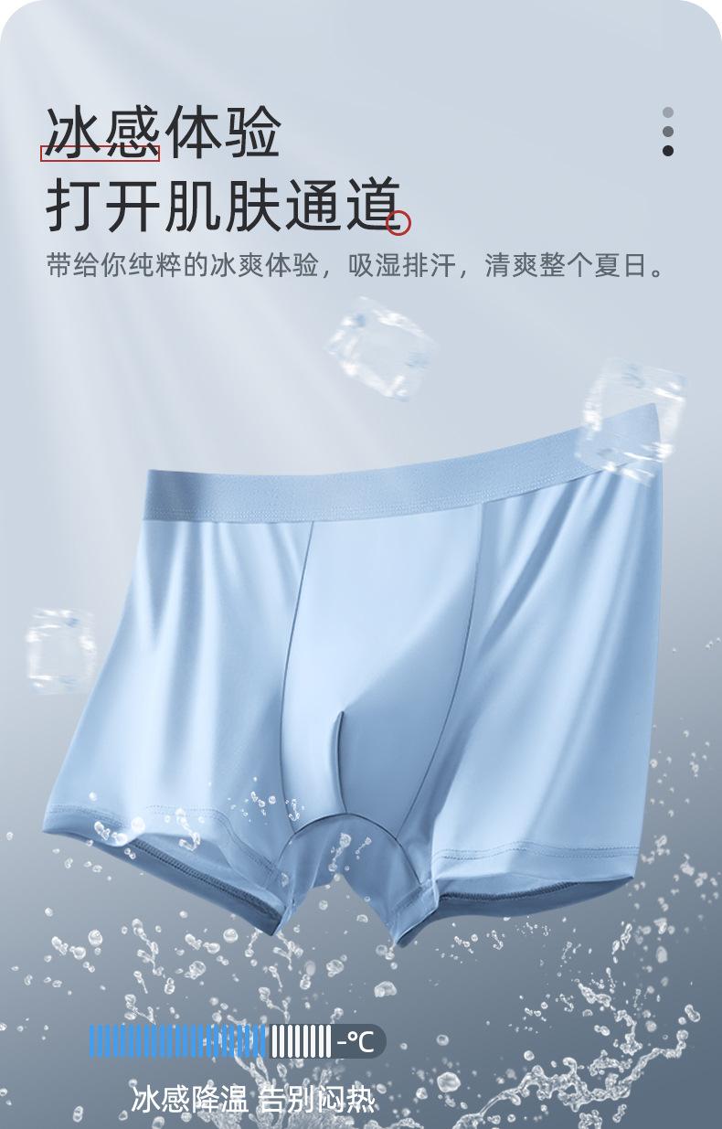 Product Introduction of Seluar Dalam Sutera Ais Lelaki, Sejuk Musim Panas, Borong Menswear Baju 5