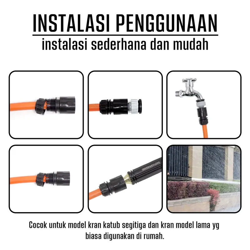 Water Jet Spray Semprotan Air Tembak dengan 3 Mode SLT-286 Car 4