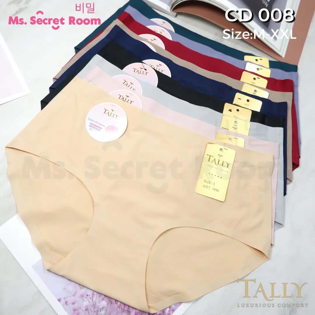Tally Cd 008 Celana Dalam Seamless | M - Xxxl | Tanpa Jahitan | Anti Nyeplak | High Waist | Bahan Nilon Seamless
