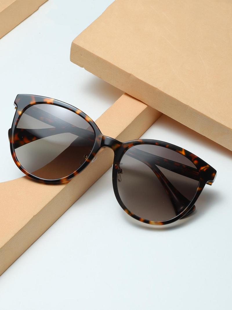 Product Introduction of Unisex Simple Style Tinted Lens Sunglasses, Trendy Casual Round Frame Sunglasses for Everyday Use, Fashion Accessories for Outdoor Activities 4