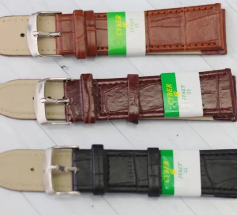 TALI STRAP JAM TANGAN KULIT UKURAN 20mm / 22mm Coklat Hitam 0
