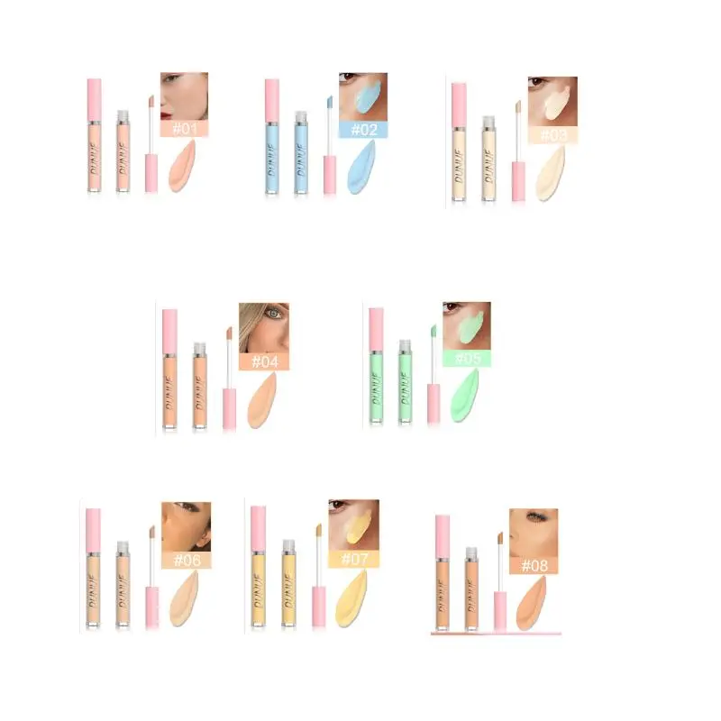 8 Color Long Lasting Liquid Foundation, Matte Finish Oil Control Concealer Foundation, Lightweight Highlighting Makeup Base Primer, Makeup Accessories 5