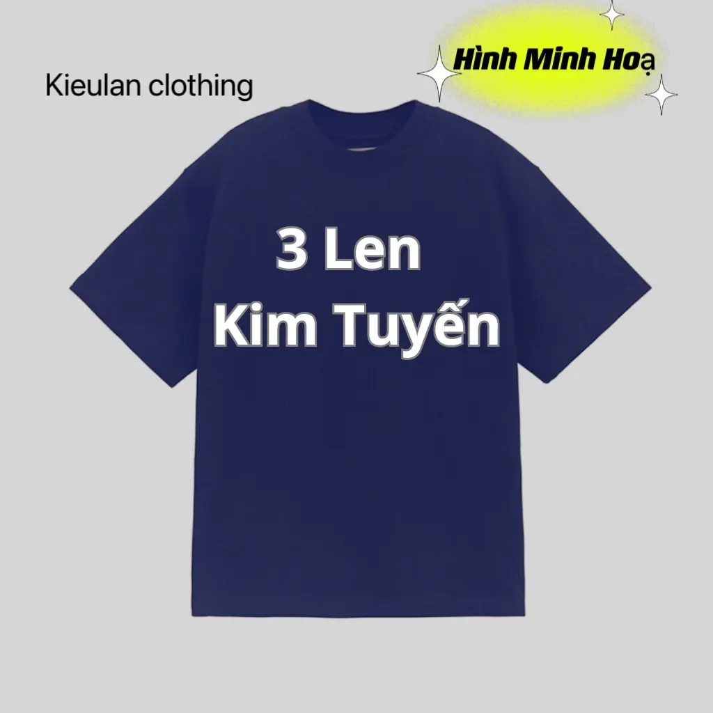 (. Hình Minh Hoạ) M-30 - Áo thun Kim Tuyến 3- Len , thêu chữ , from rộng ,chất côtton mát Nam Menswear Cổ Tròn Cotton