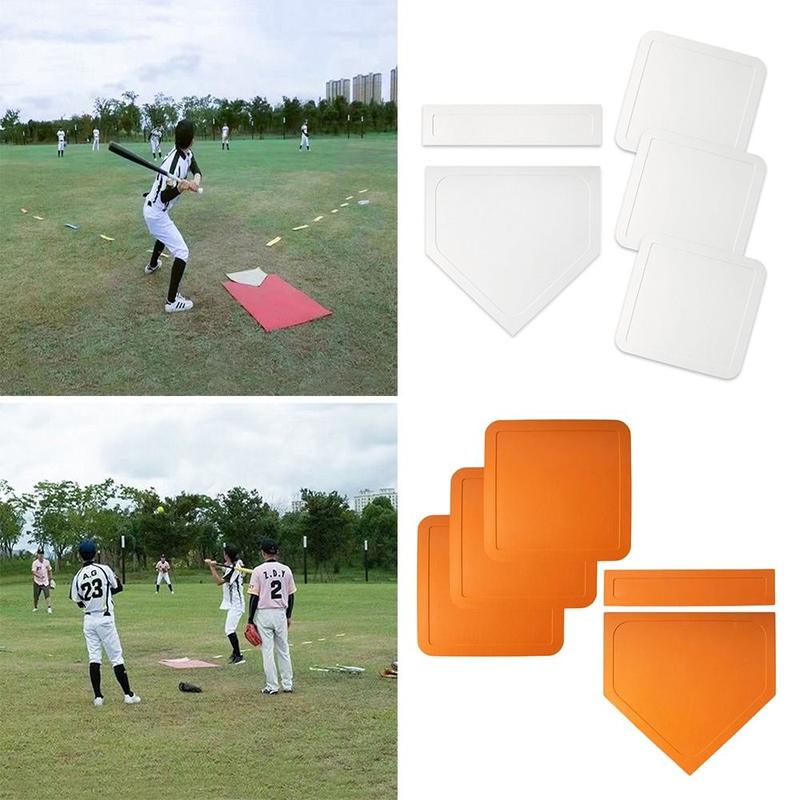 Product Introduction of 5Pcs/Set Outdoor Sports Waterproof Baseball Softball Base Set Wear-resistant Practice Team Rubber Field Bases Durable Baseball Field Supplies Baseball Equipment 20
