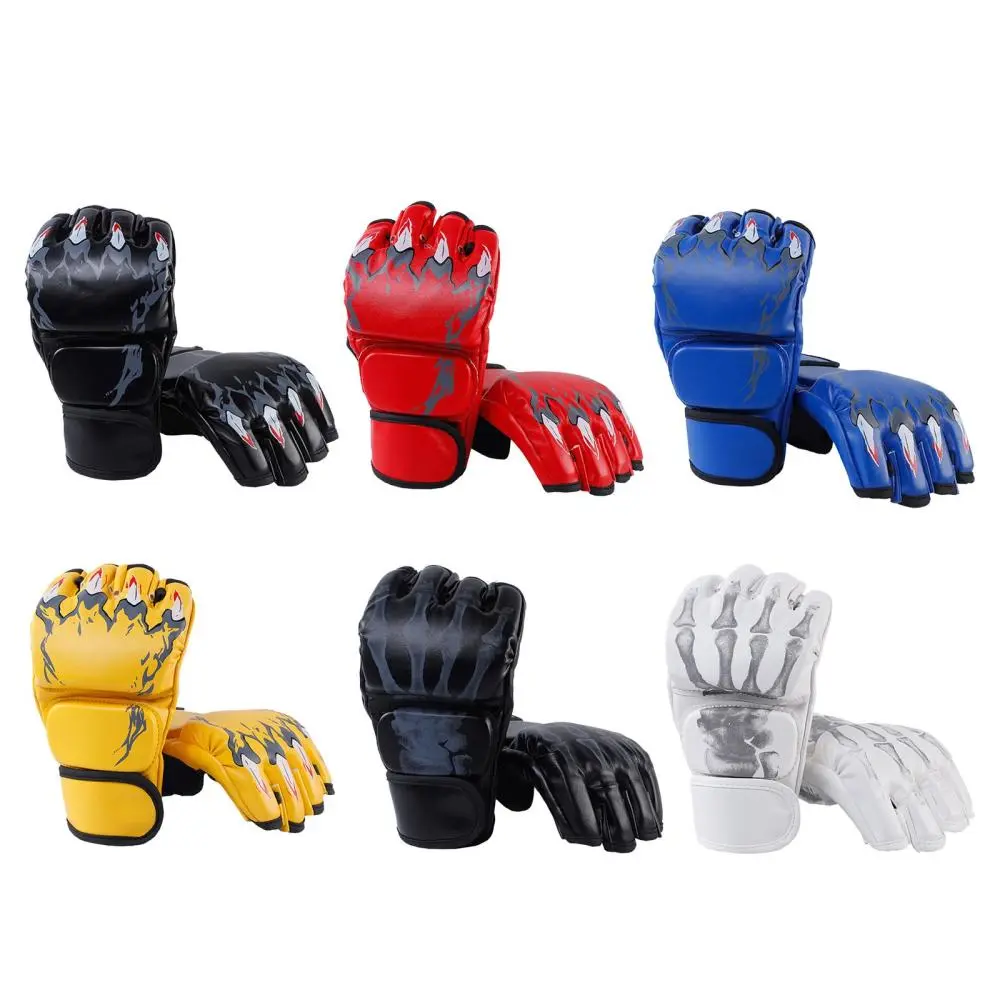 Half Finger Boxing Gloves Durable Open Palms for Youth