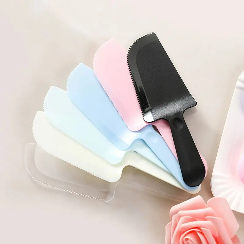6Pcs/Set Cake Knife Bread Knife Birthday Cake Knife Bundle Plastic Mooncake Cake Dessert Kuih Baking Bakeware