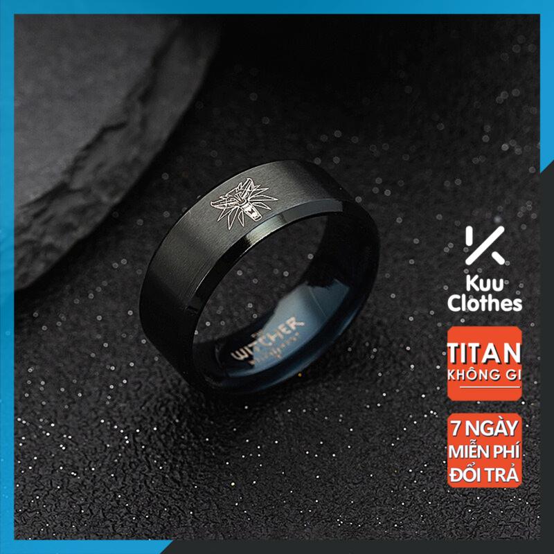 [Mua Là Thích, Không Thích Hoàn Tiền] Nhẫn trơn nam nữ titan P.ander kiểu dáng basic phong cách Hàn Quốc - KuuClothes