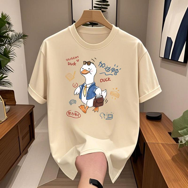 Product Introduction of Áo Thun Ngắn Tay, Dành Cho Nam Và Nữ, Cotton Nguyên Chất 100%, Hàng Mới Về 2025, Phong Cách Nước Ngoài, Dễ Thương Và Dễ Phối Đồ Dáng Rộng Vừa Vặn, Thời Trang, Áo 9